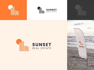 Sunset branding identity logo real estate summer sun sunset turkey visual identity