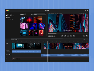 Interface for video editor design interface product design ui ux uxuidesign web app web interface