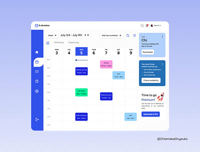 Daily UI. Day 10. Calendar interface for a scheduling app calendar scheduling app calendar ui design product design