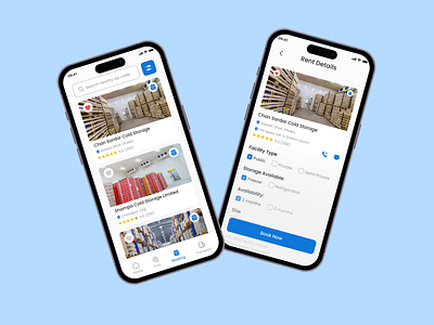 Cold Storage Rent Mobile App app design cold app cold storage cold storage app design figma himagar himagar app interface design mobile app product design rent app rent mobile app storage find storage rent storage rent app ui ui design ux