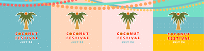 Coconut Festival graphic design illustration