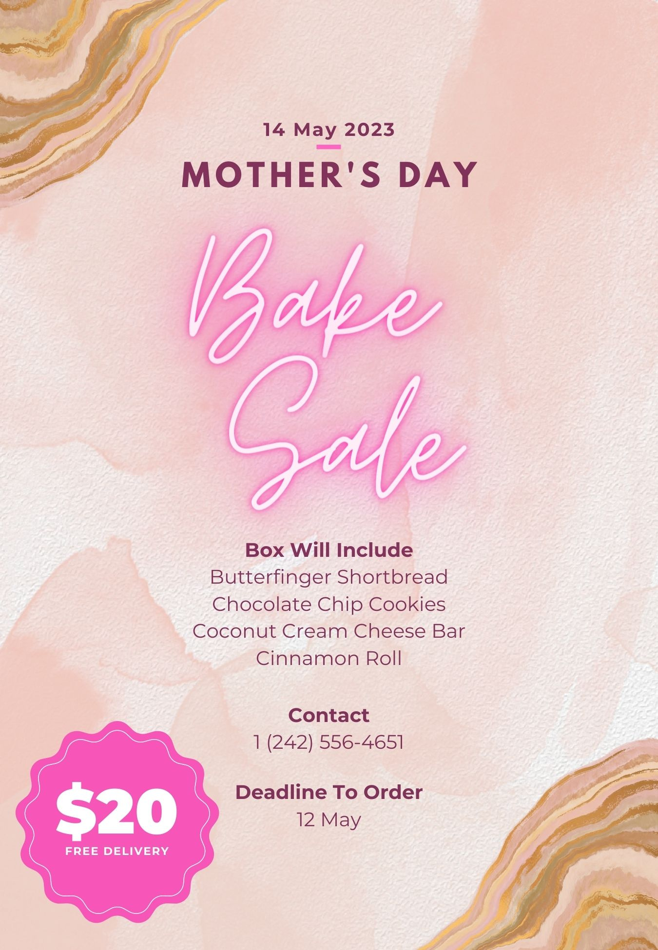 Mother's Day Bake Sale by Abigail Ferguson on Dribbble
