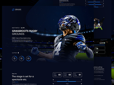 Rugby Club Dark Website Design website design