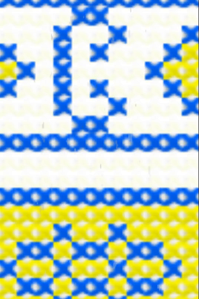 Blue and Yellow Ethnic Borders Embroidery Cross Stitch Pattern embroidery