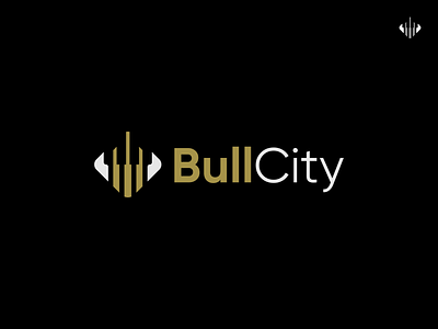 BullCity- Logo design branding buildings bull bullhorn city construction cool design lines logo minimal simple