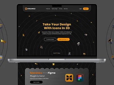 Saas Landing Page | Eyeconicx 3d branding clean creative design figma graphic design home page icons landing page design logo minimal modern saas saas design ui ui design ux web design website