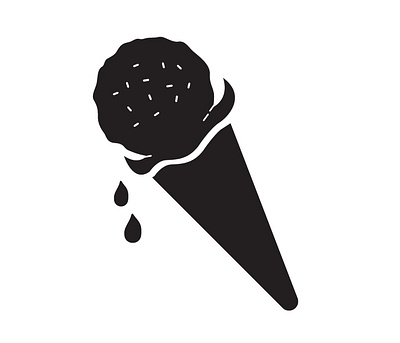 Black & White ice cream design design graphic design icon illustration vector