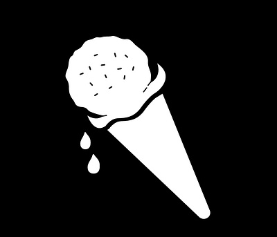 Black & White ice cream design design graphic design icon illustration vector