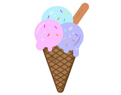 Cone, Ice cream, Dessert Icon. design graphic design icon illustration vector