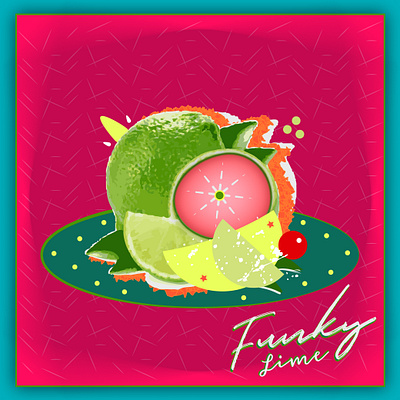 Funky Lime graphic design illustration vector