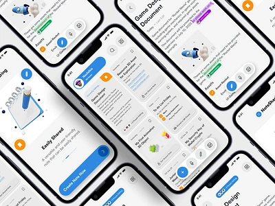 NoteSharing - Collaborate Note Mobile App animation app design app interaction collaborative dark mode interaction light mode manager mobile mobile app note note app notes notion productivity text to do typography ui ux