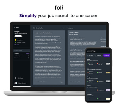 foli: Desktop & mobile app design mobile ui user experience