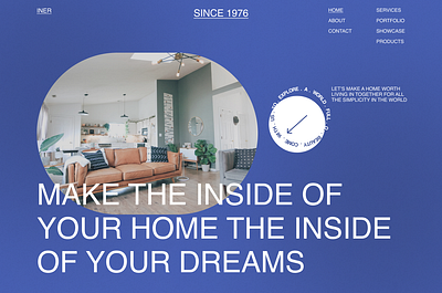 Iner interior design website branding design hero minimal modern ui ui design uiux design ux ux design web web design web inspiration