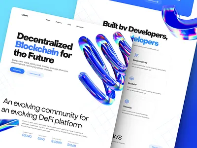 Blockchain website app blockchain crypto design flat minimal ui website