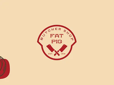 Fat Pig - Butcher House branding design flat graphic design illustration illustrator logo logo design minimal typography vector