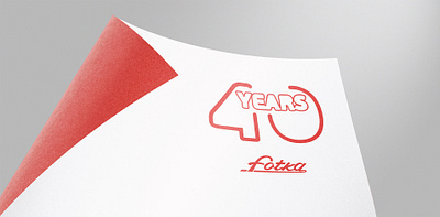 Fotka - 40 Years Logo branding design flat graphic design illustration illustrator logo logo design minimal typography vector
