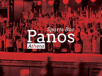 Panos - Sports Bar branding design flat graphic design illustration illustrator logo logo design minimal typography vector
