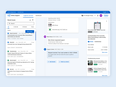 Online Support - a support request tool for lab technicians angular biochemistry healthcare ionic laboratory technical support