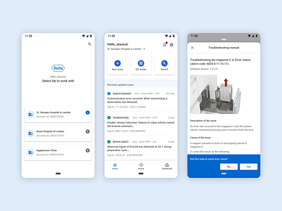 Online Support - a support request app for lab technicians angular angular material biochemistry ionic laboratory material design mobile app technical support