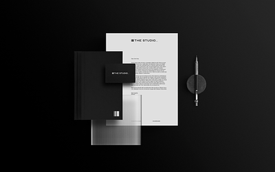 The Studio Stationary Design blackandwhite branding digital branding graphic design logo design stationary
