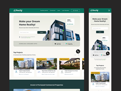 Landing Page - Proptech branding design house landing page property landing page rent ui vector web