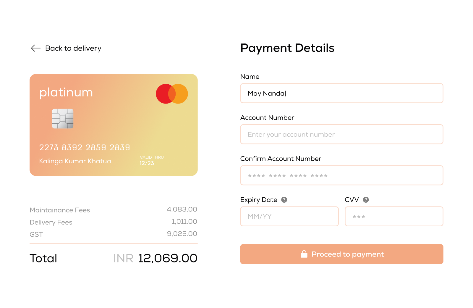 Credit Card Checkout Page - Daily Designs (Day 2) app daily day2 design graphic design illustration minimal ui