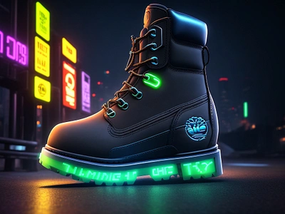 3D Futuristic Timberland 3d graphic design shoes timberland