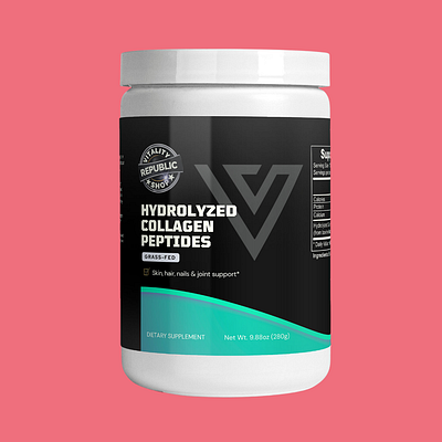 Vitality Republic Shop - Grass-Fed Hydrolyzed Collagen Peptides branding design graphic design label package design package design
