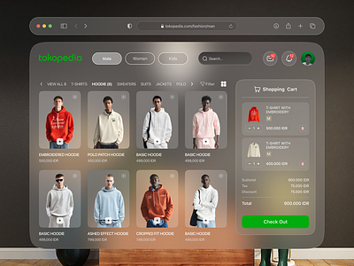 Tokopedia - Ecommerce Vision Pro applevisionpro creativedesign designinspiration digitalcommerce dribbbleshot ecommerce fashionecommerce innovativedesign onlineshopping responsivedesign shoponline shopping uiinspiration userexperience uxdesign visualinspiration web3 webdesign website inspiration websitedesign