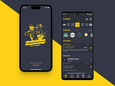Cricket Live Score Android Application android app branding concept concept design design etnocode ios logo mobile app mobile application