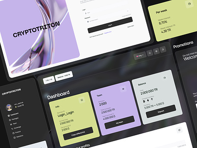Cryptotriton - crypto financial Dashboard business crypto crypto website exchange finance financial fintech landing page nft trade trading ui ux wallet webpage website