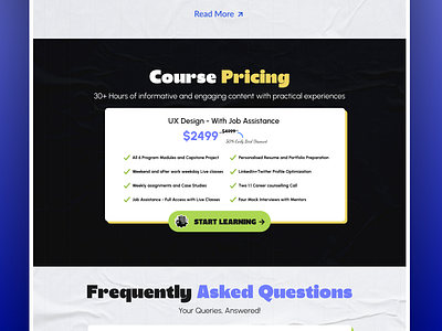 Course Pricing - UX Landing Page course course pricing figma graphic design landing page pricing ui uiux