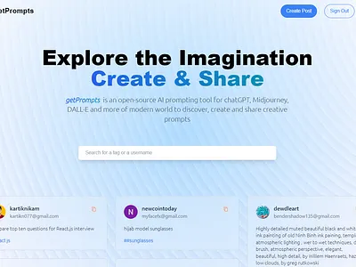 AI Prompt Sharing web-application ai prompts full stack app