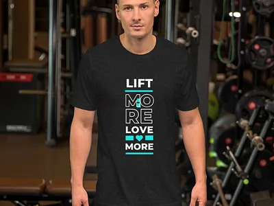 Vitality Republic Shop - Graphic T-Shirt - Lift More • Love More apparel logo graphic apparel graphic design