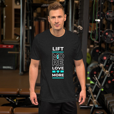 Vitality Republic Shop - Graphic T-Shirt - Lift More • Love More apparel logo graphic apparel graphic design