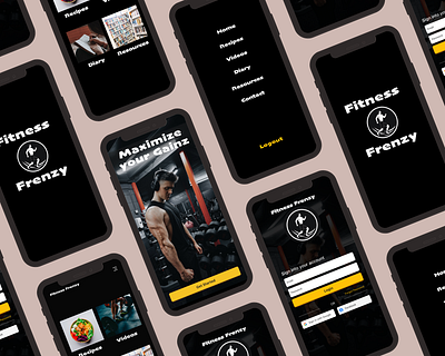 Fitness Frenzy UI Design app branding dailyui dailyuichallenge design fitness graphic design mobile mobile ui ui ux web