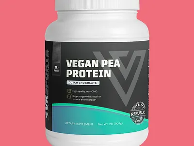 Vitality Republic Shop - Vegan Pea Protein • Package Design branding design graphic design label design package design