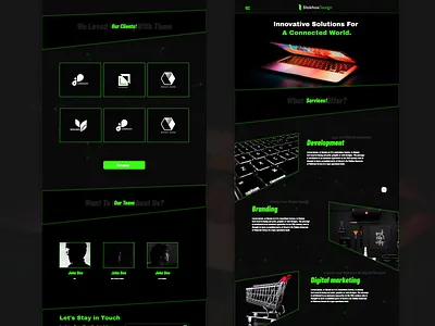 Dark theme tech website ui adobe design ui ux web website