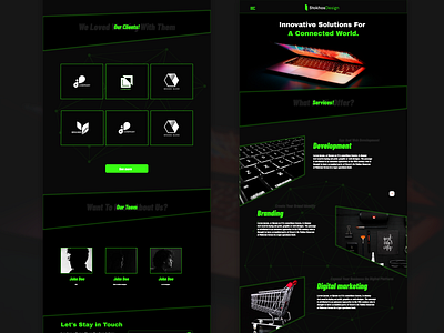 Dark theme tech website ui adobe design ui ux web website