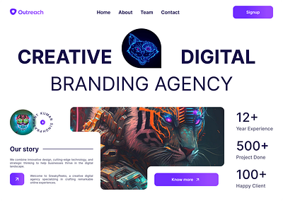 Landing - Creative Digital Agency design figmadesign hero page landing page main page ui