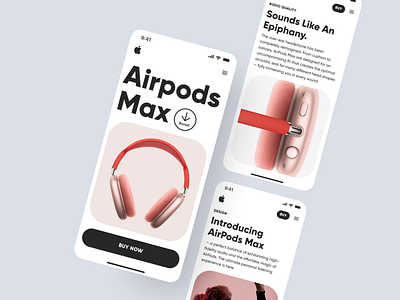 Apple - Mobile Website Redesign airpods app design apple clean mobile app modern shop ui ux