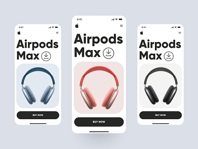 Apple Mobile Website Redesign airpods app design apple clean mobile mobile app modern shop ui ux