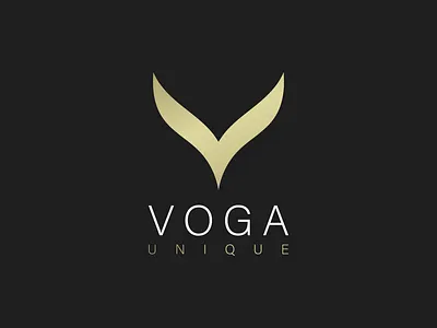 Voga Unique Logo letter v lettermark logo design