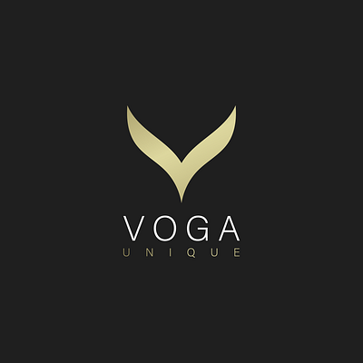 Voga Unique Logo letter v lettermark logo design