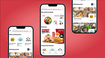 Food App application graphic design mobile mobile app ui ux