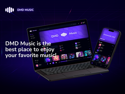 DMD Music WEB and APP Design UI/UX app design dmd dmd music music music app music streaming app player ui web website website music