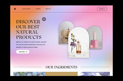 Landing page 30daysuichallenge app branding cosmetics design header illustration landingpage logo natural nature ui uidesign uielements website