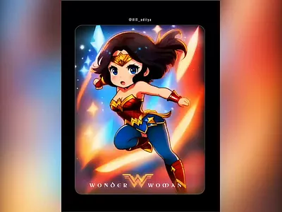 Motion Poster - Wonder Woman using Figma & generative AI ai design figma illustration landing page midjourney motion graphics motion poster ui ux wonderwoman