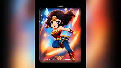 Motion Poster - Wonder Woman using Figma & generative AI ai design figma illustration landing page midjourney motion graphics motion poster ui ux wonderwoman