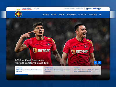 Landing Page | Daily UI #03 clean clean design daily ui daily ui 003 daily ui 03 daily ui challenge design fcsb football landing landing page product product design sports steaua ui ui design ux ux design web design